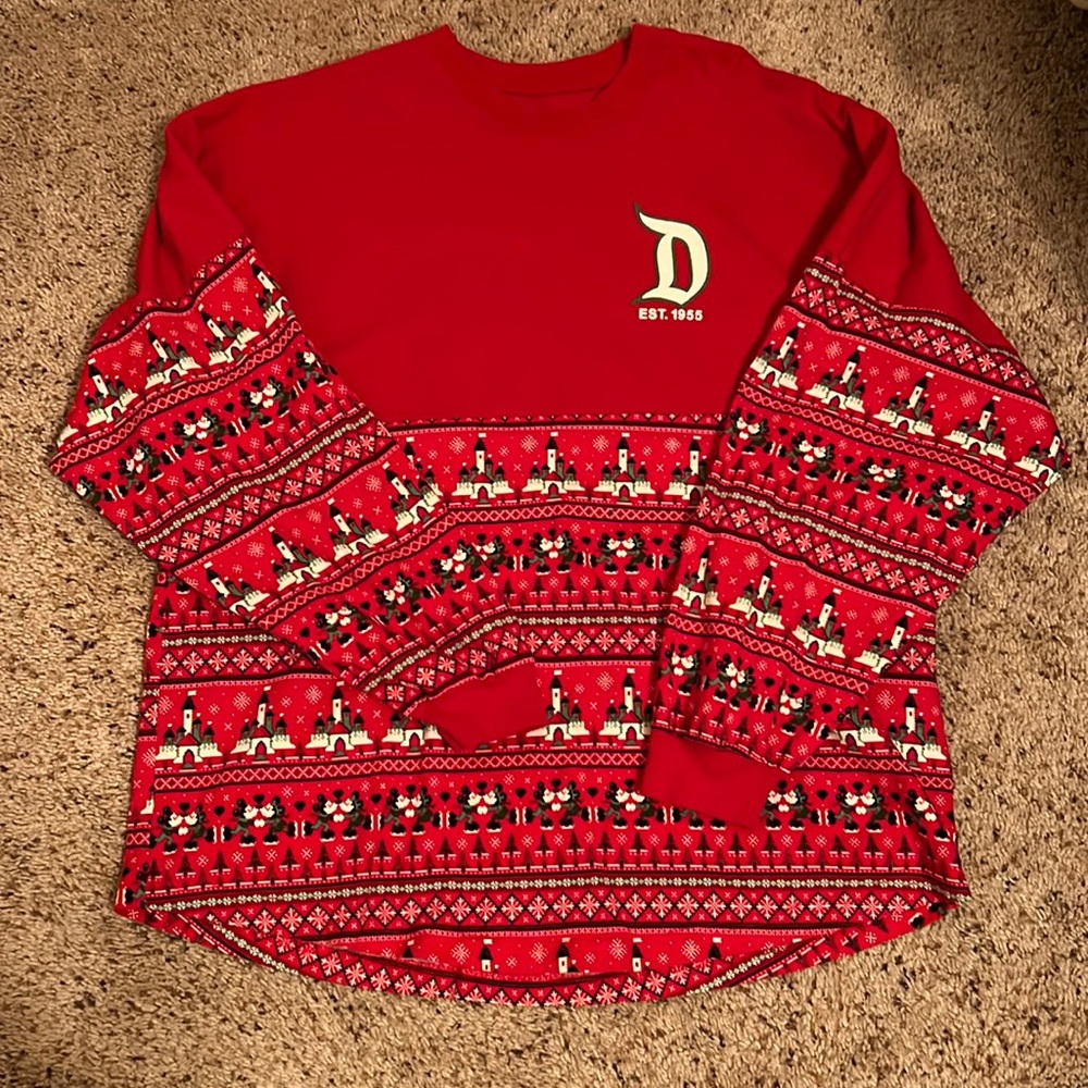 Disneyland Xmas Jersey sz L
